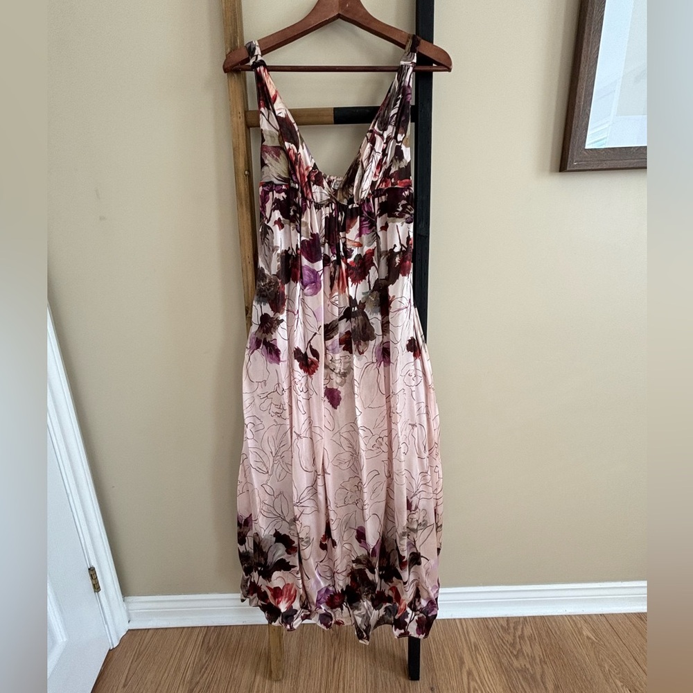 Elegant Floral Chemise in Pink and Purple